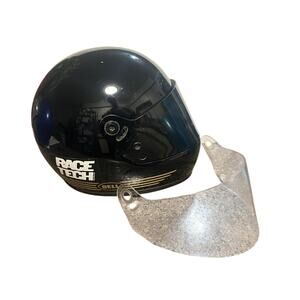 Bell Race Full Face Motorcycle Helmet Race Tech 2 Visors Black Vtg 7-1/4” 58 cm